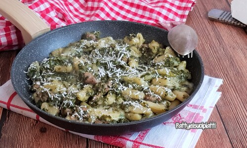 Cavatelli avec pousses de brocoli-rave et Taleggio