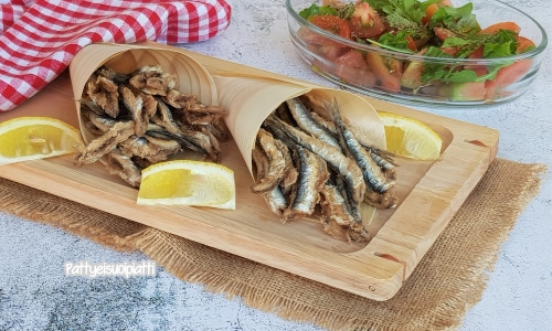 Anchois frits farinés