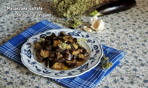 Aubergines sautées avec ail et origan