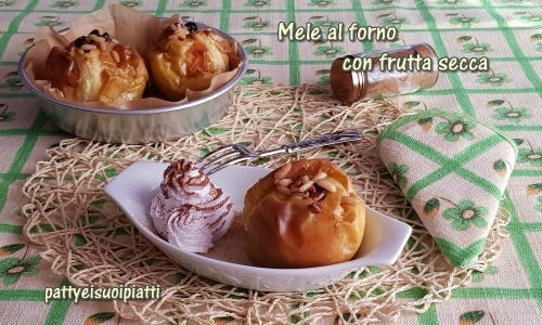 Pommes au four avec fruits secs