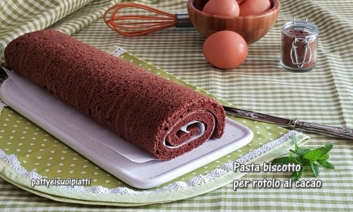 Pâte biscuit pour roulé au cacao