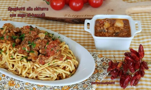 Spaghetti à la guitare avec sauce de morue