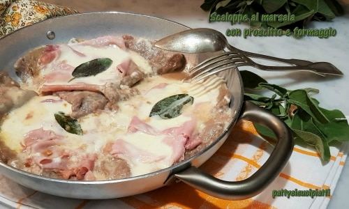 Escalopes au marsala avec jambon et fromage