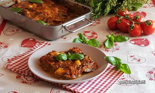Parmigiana d’aubergines un peu à la génoise