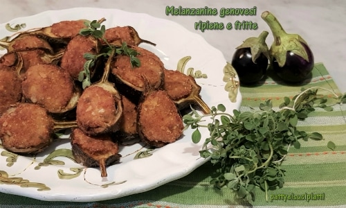 Petites aubergines génoises farcies et frites