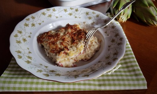 Lasagnes aux artichauts au four