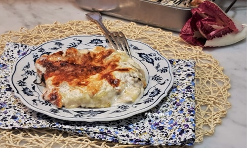 Délicieuses lasagnes avec radicchio et gorgonzola