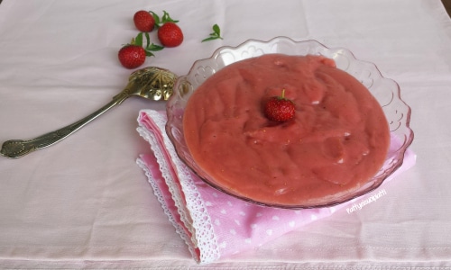 Crème onctueuse aux fraises