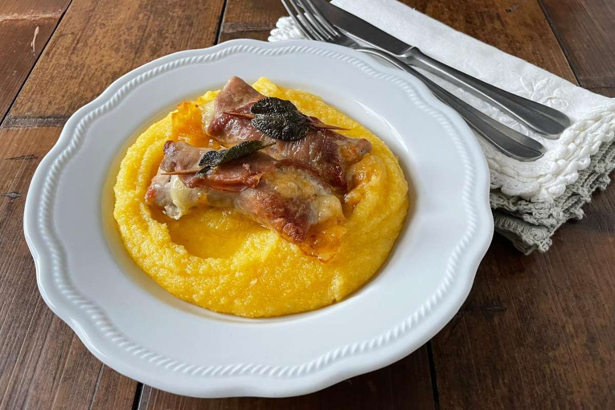 Faux grives avec polenta