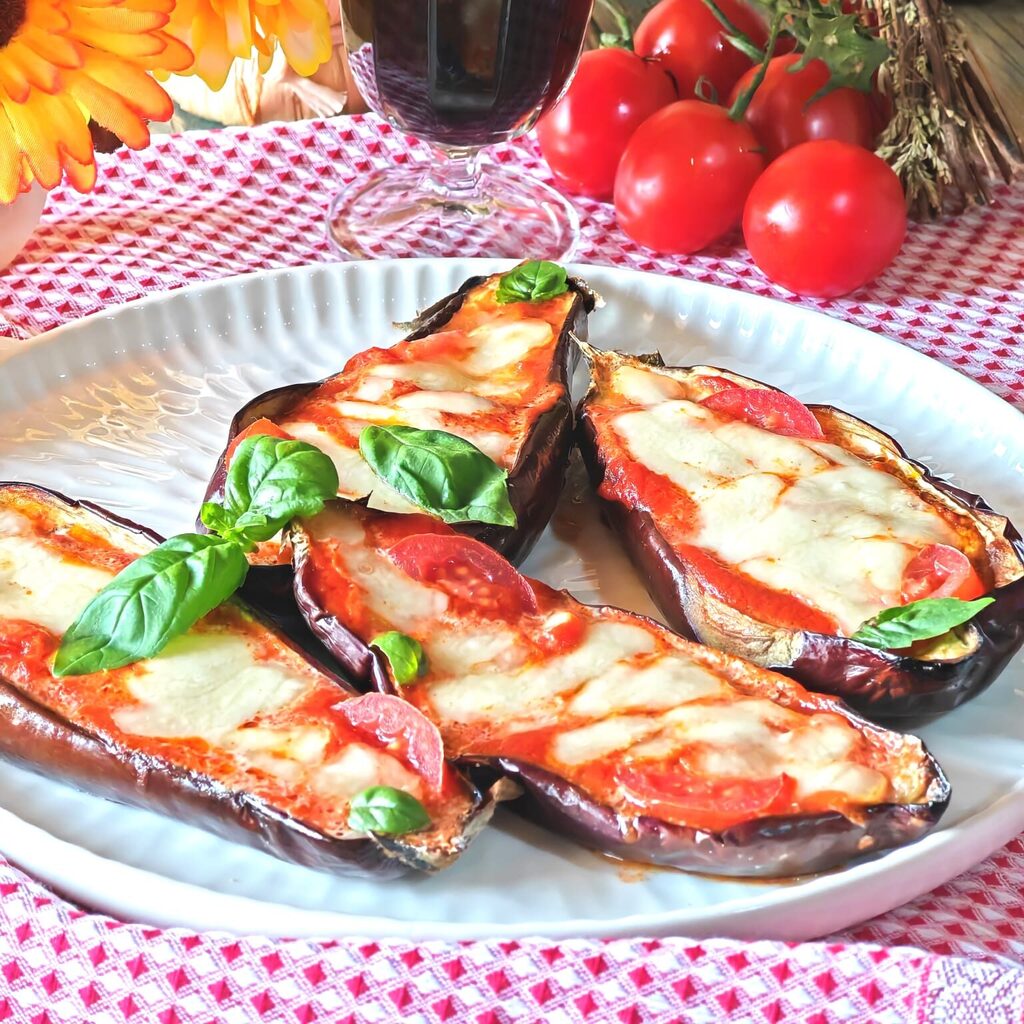 Barquettes d'aubergines à la pizzaiola