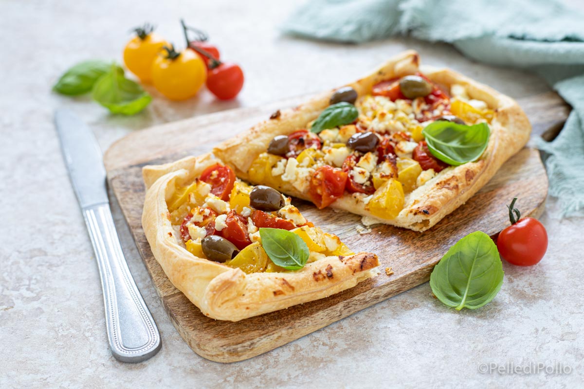 Feuilleté aux tomates cerises et feta