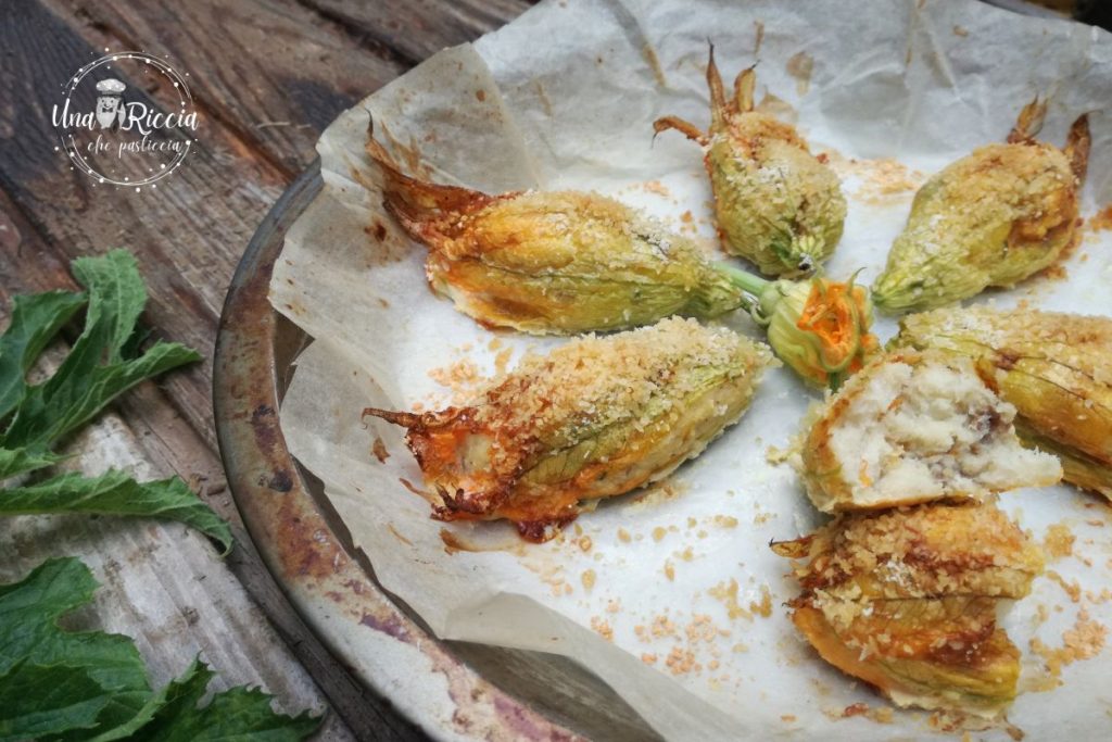 fleurs de courgette farcies au poisson cuites au four couverture
