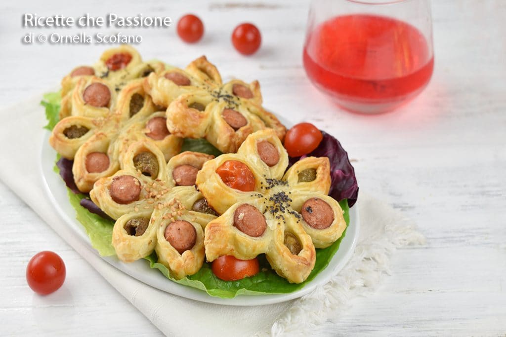 recette fleurs de pâte feuilletée