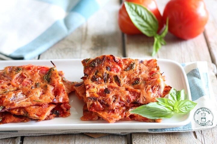Focaccia de tomate au micro-ondes