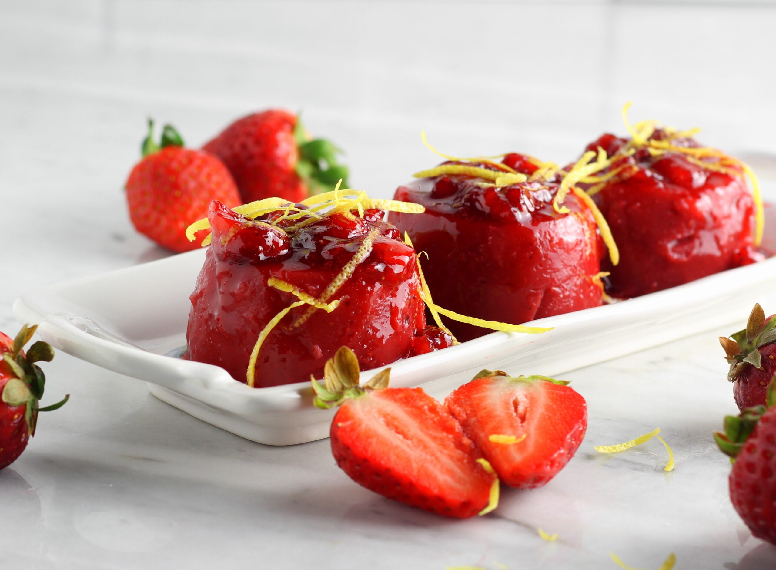 Flan rapide aux fraises