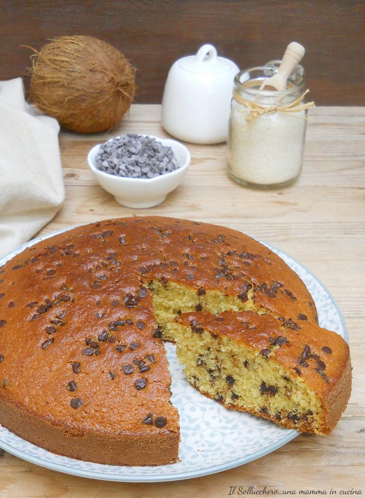 gâteau à la noix de coco et chocolat vert