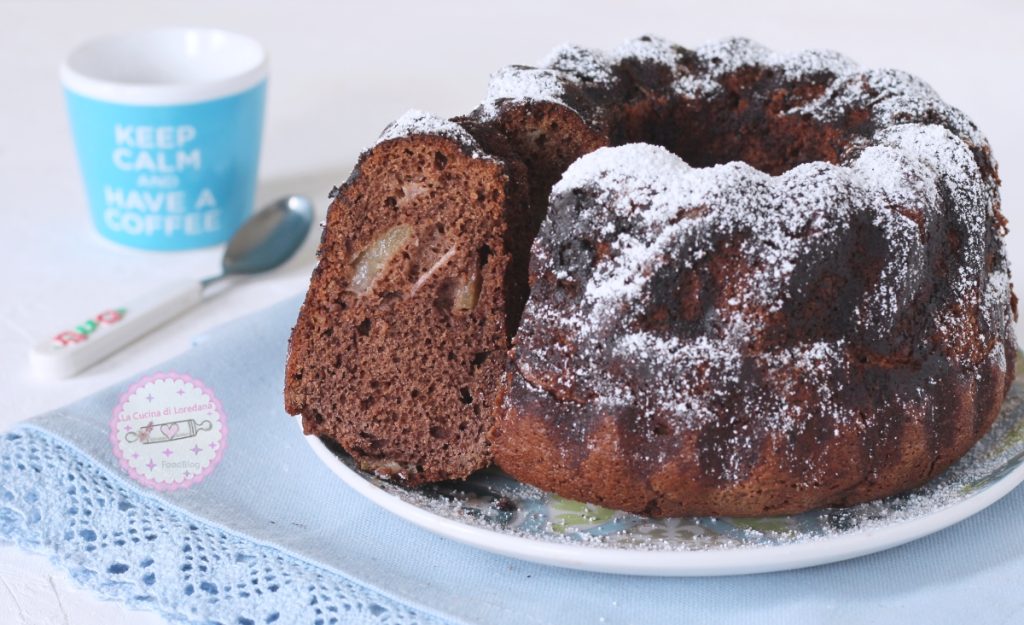 gâteau au chocolat et poires