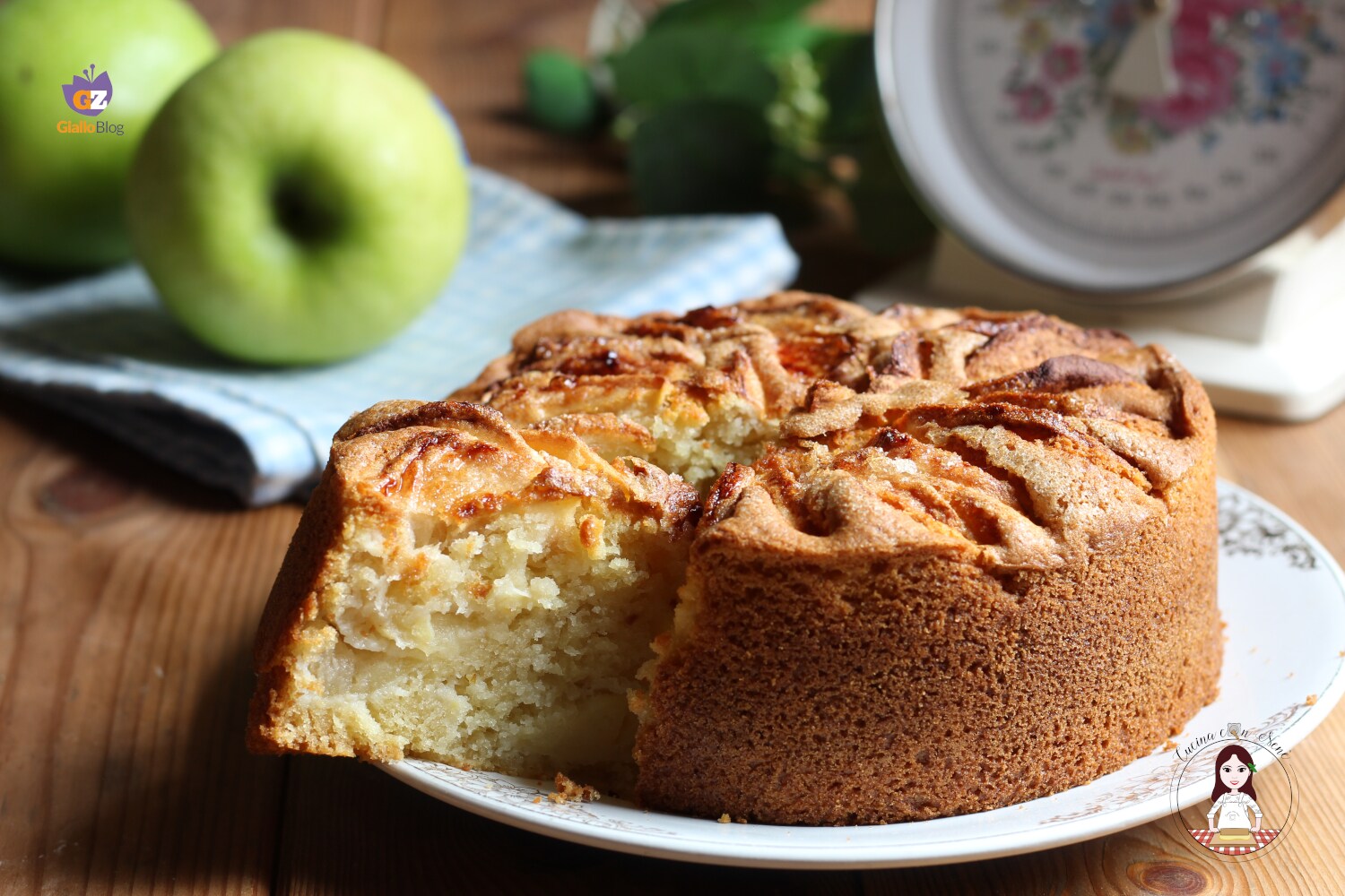 Gâteau aux pommes dans la friteuse à air
