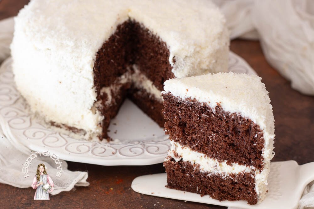 Gâteau au chocolat et noix de coco très moelleux