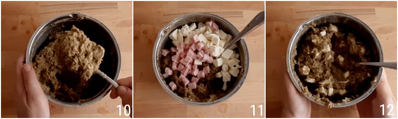 gâteau d'aubergines avec jambon et mozzarella recette tarte avec pulpe d'aubergines mixée le grain de maïs 5 ajouter chapelure