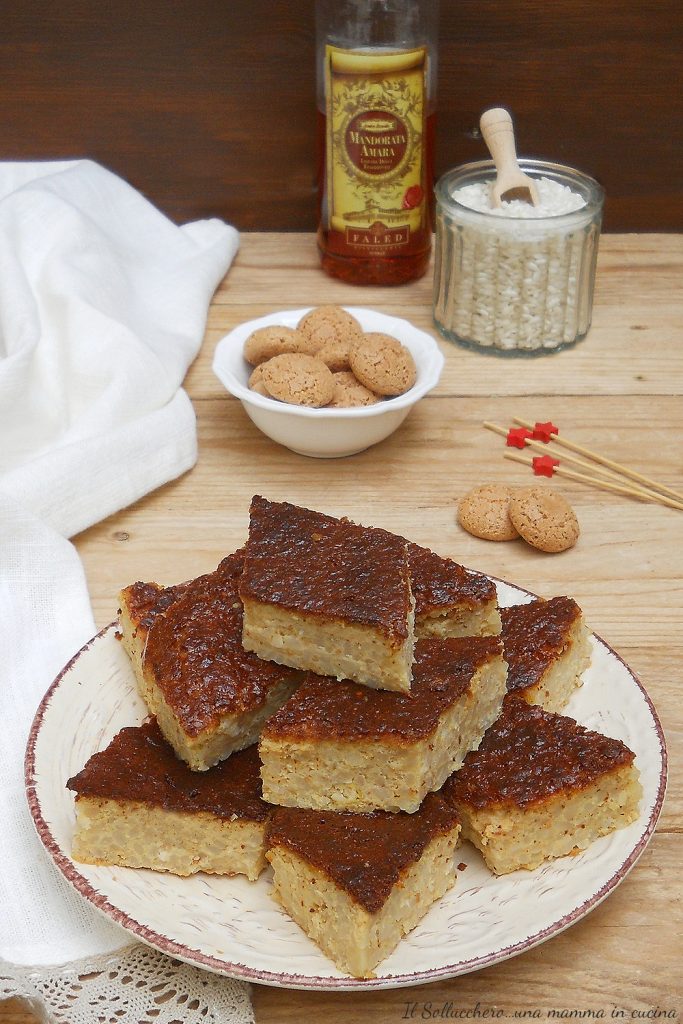 Gâteau de riz bolognais traditionnel vert