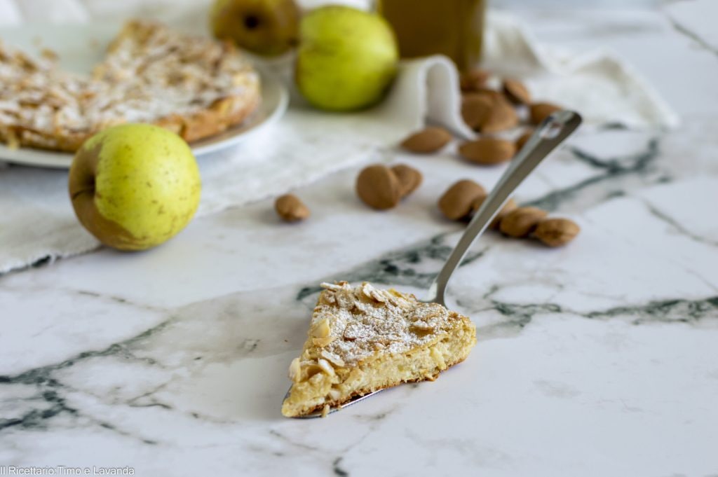 gâteau invisible aux pommes avec farine d'avoine