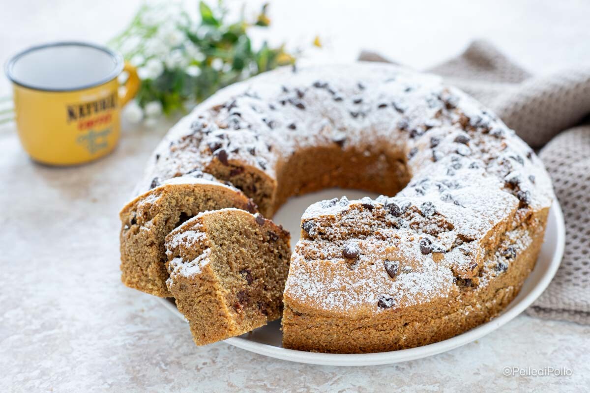 Gâteau au café et pépites de chocolat