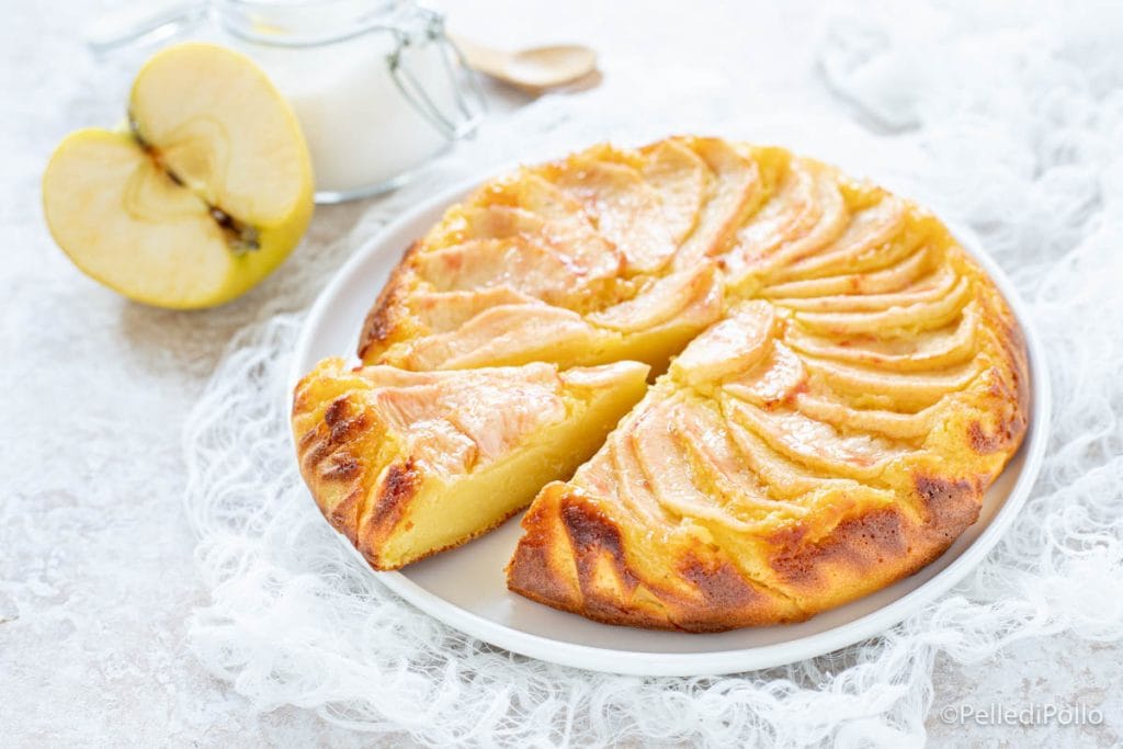 gâteau crémeux à la ricotta et aux pommes