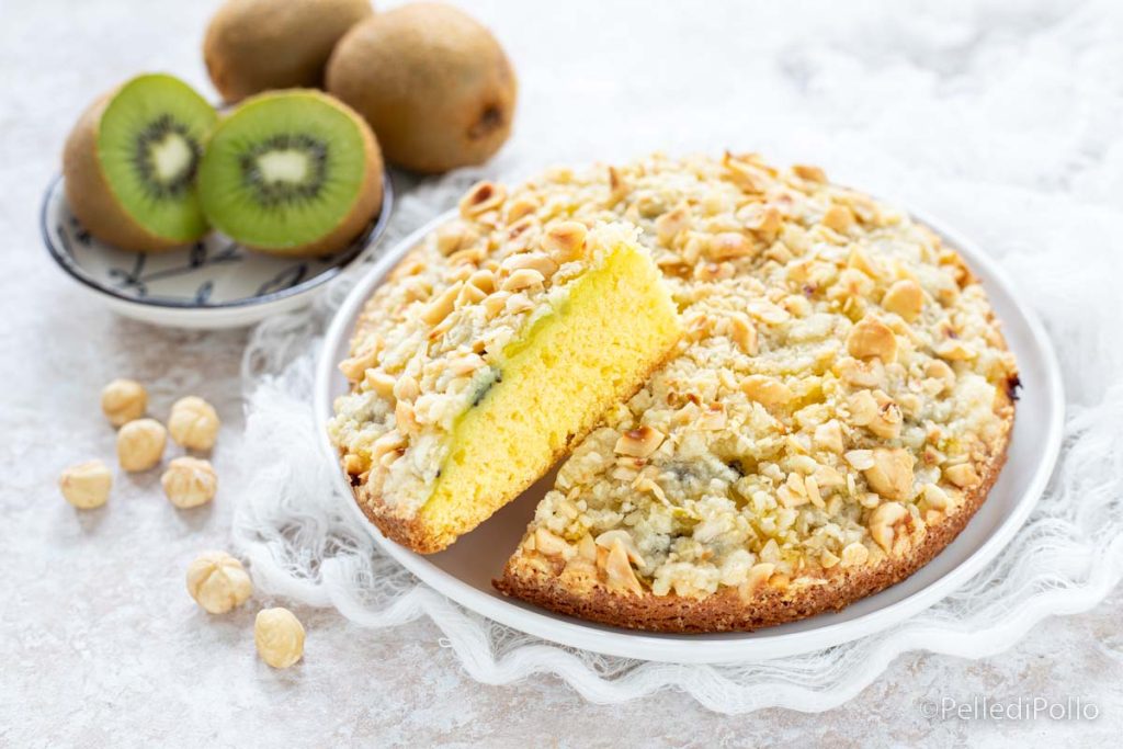 gâteau aux kiwis avec crumble