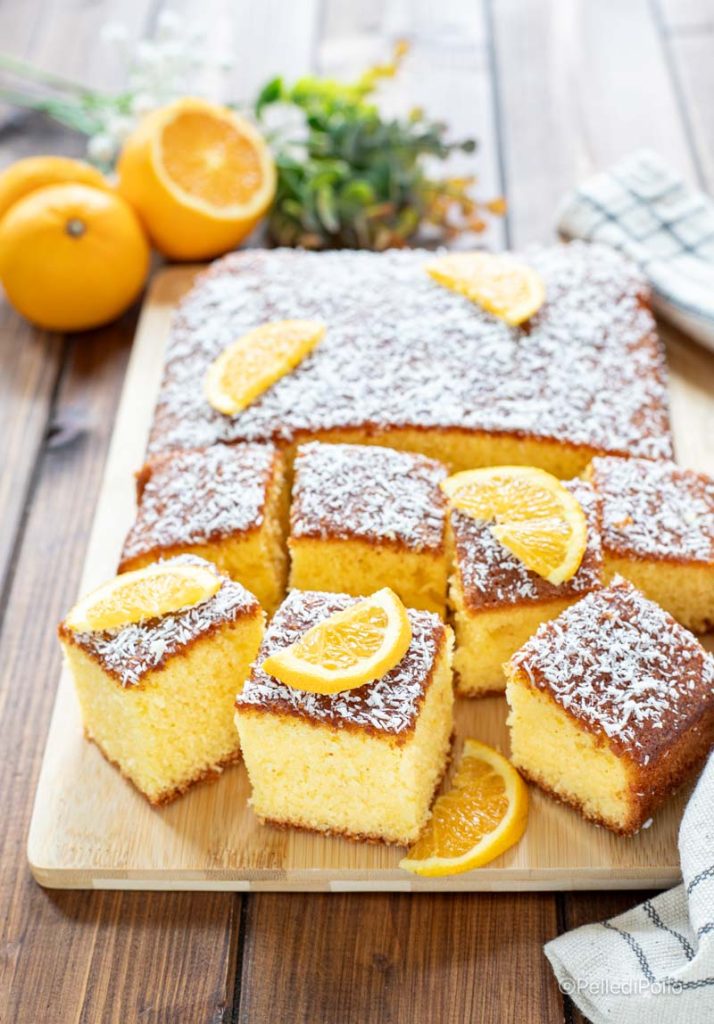 carrés à la noix de coco et à l'orange