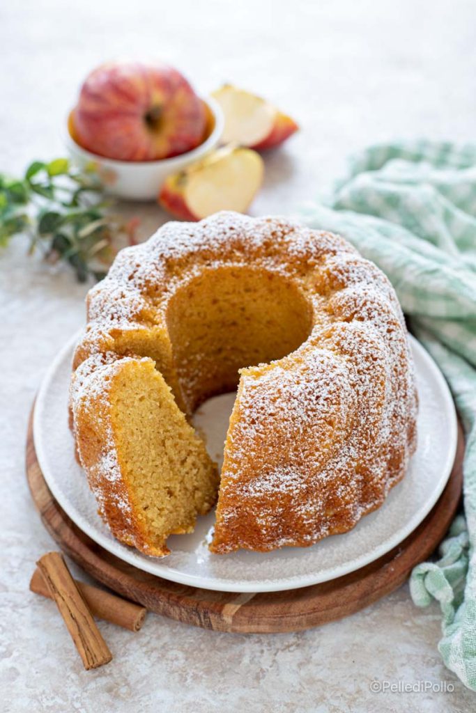 gâteau avec pommes mixées
