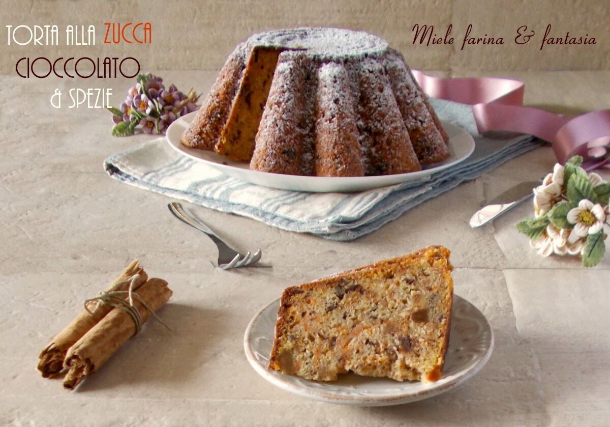 Gâteau à la citrouille avec chocolat et épices