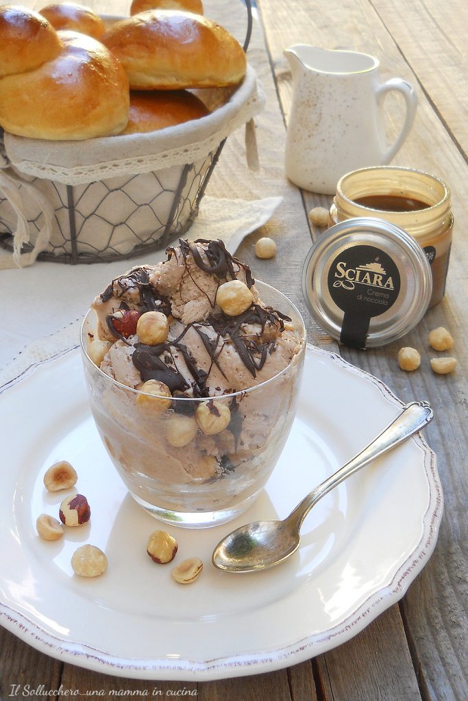 glace à la noisette sans sorbetière
