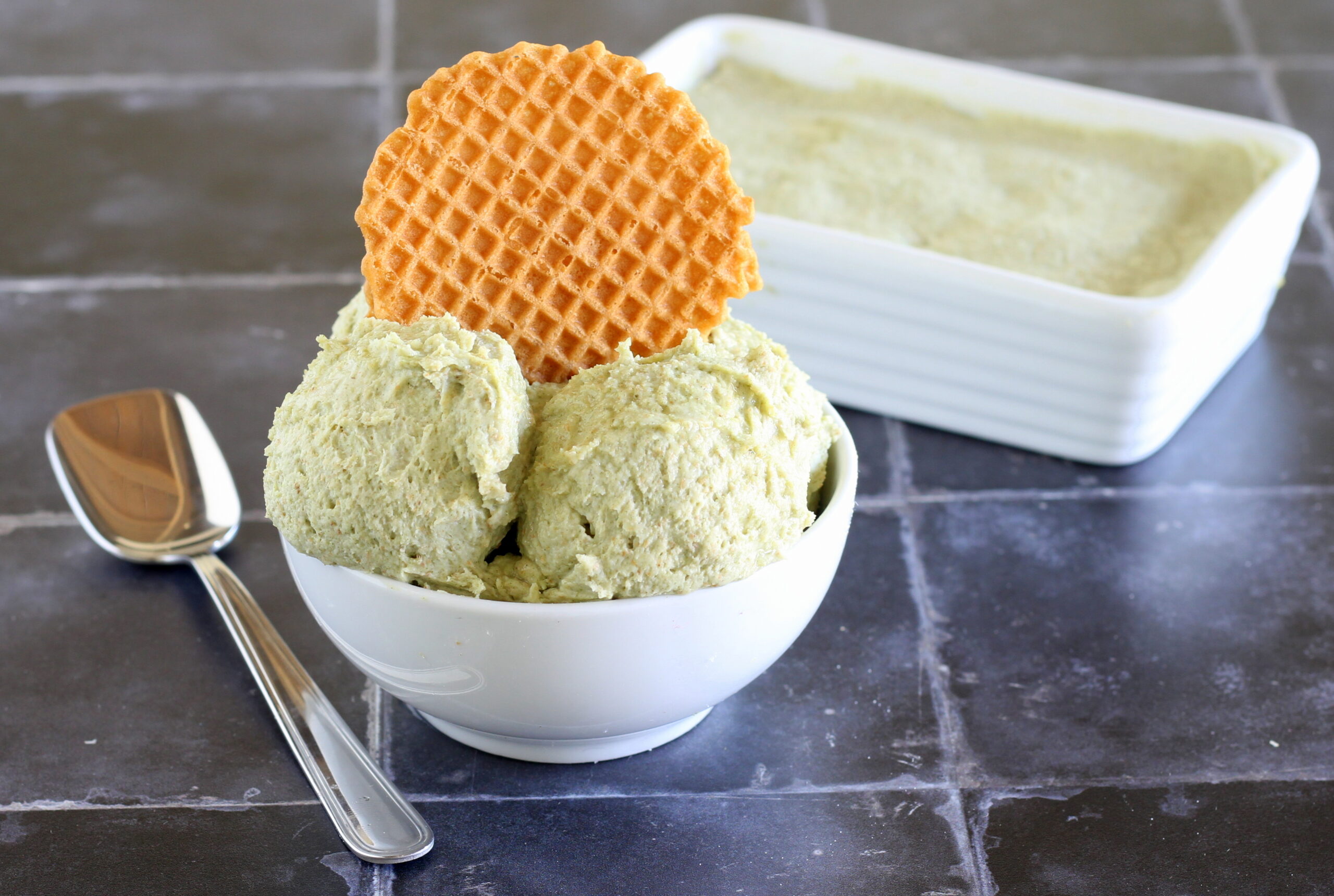 Glace à la menthe sans sorbetière