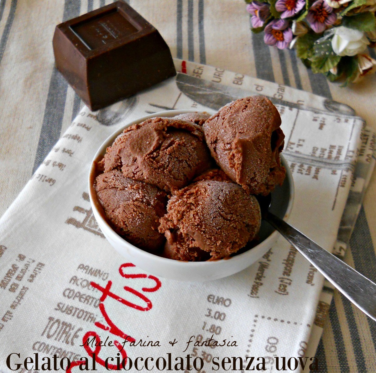 Glace au chocolat sans œufs et sans sorbetière