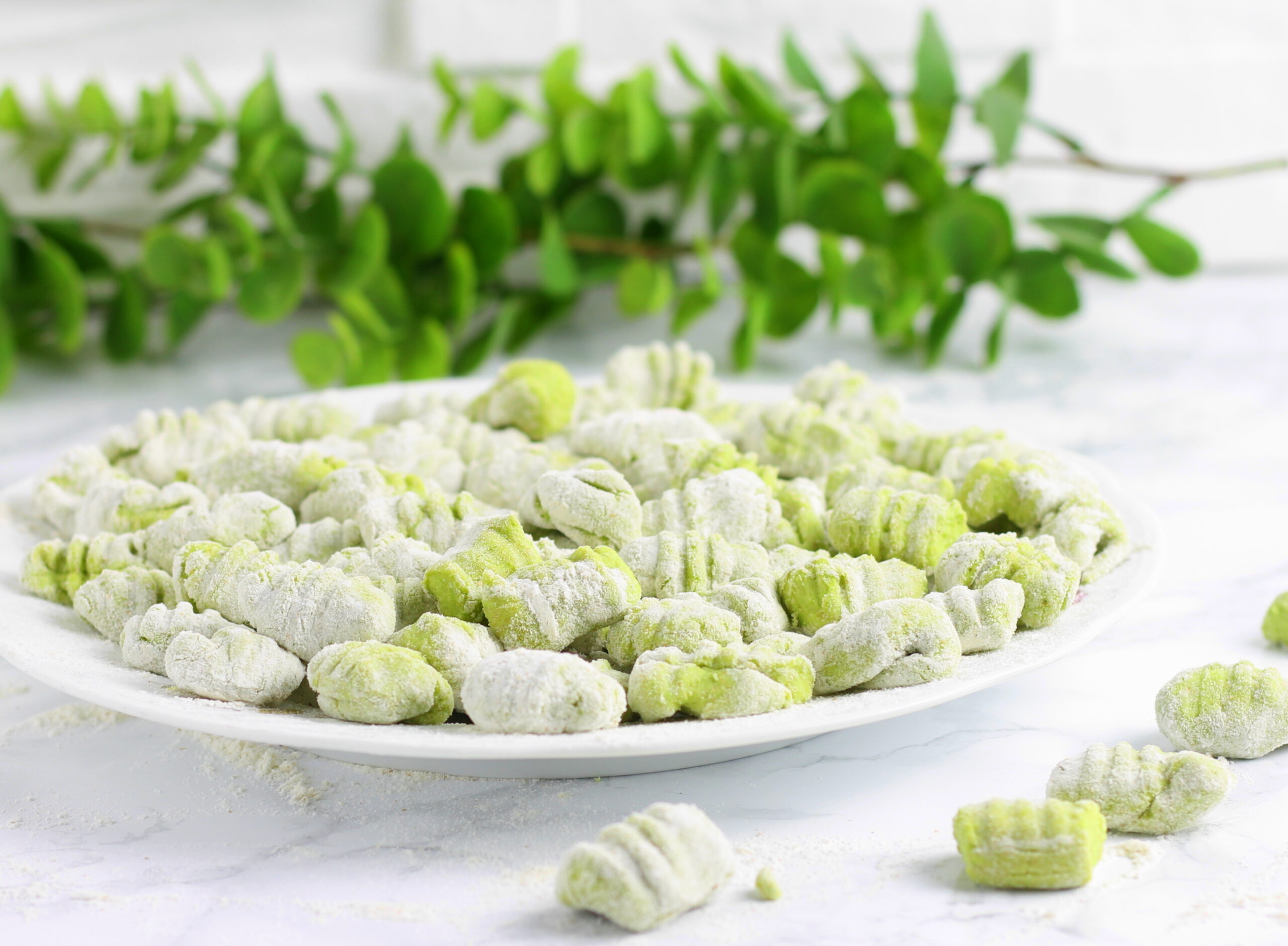 Gnocchi de pois frais et farine