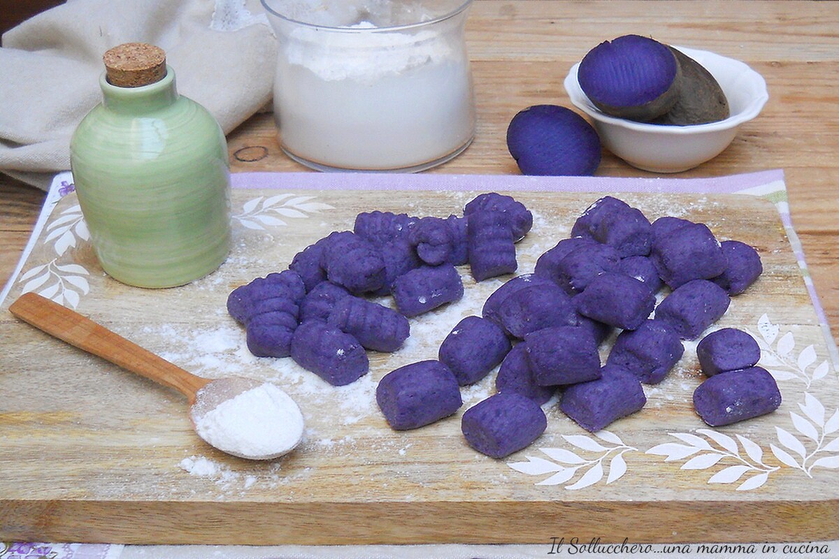 Gnocchis de pommes de terre violettes