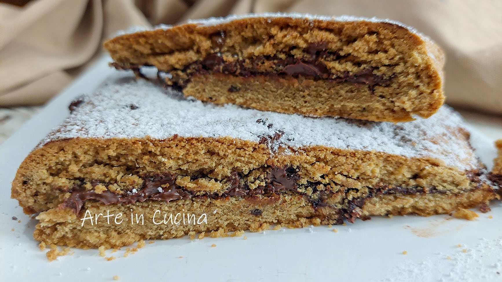 GRAND BISCUIT avec NUTELLA et chocolat tarte de pâte sablée