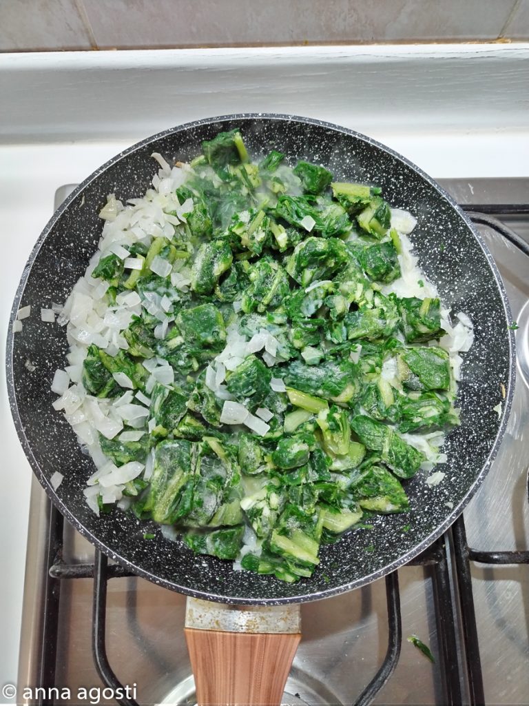 Gratin de riz farci rôti à la poêle
