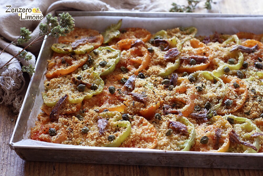 Gratin de tomates rouges et vertes