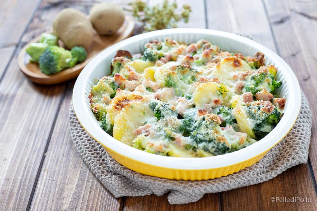 Gratin de brocoli et pommes de terre