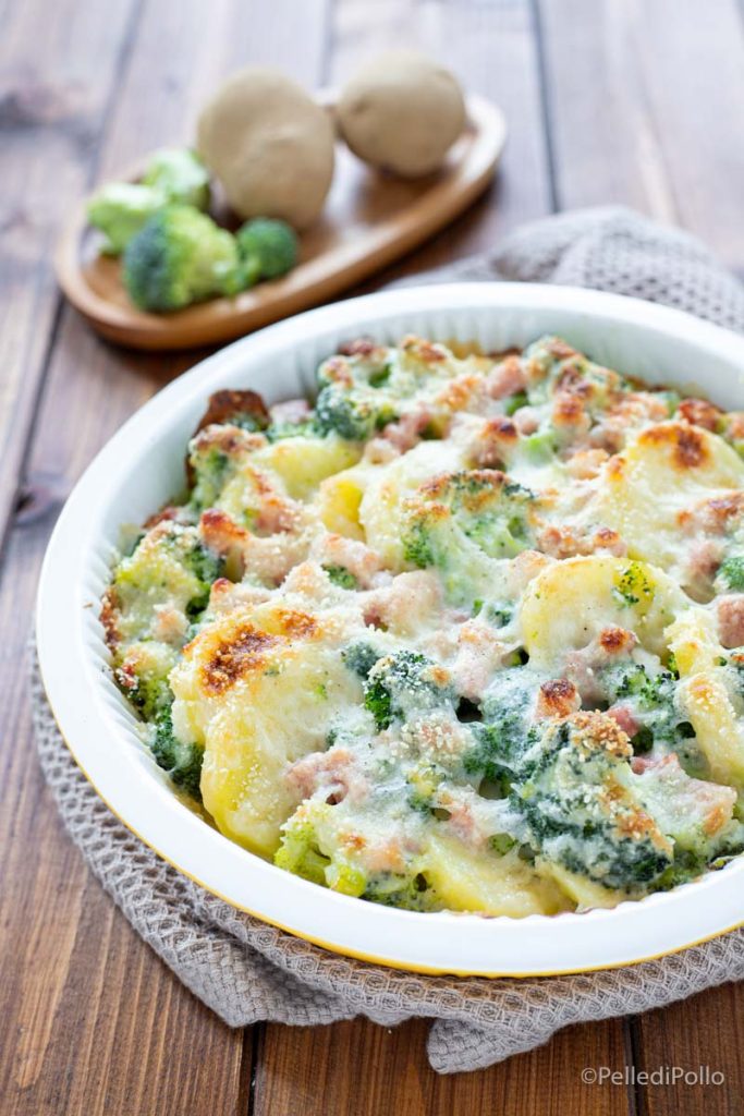 brocoli et pommes de terre gratinés