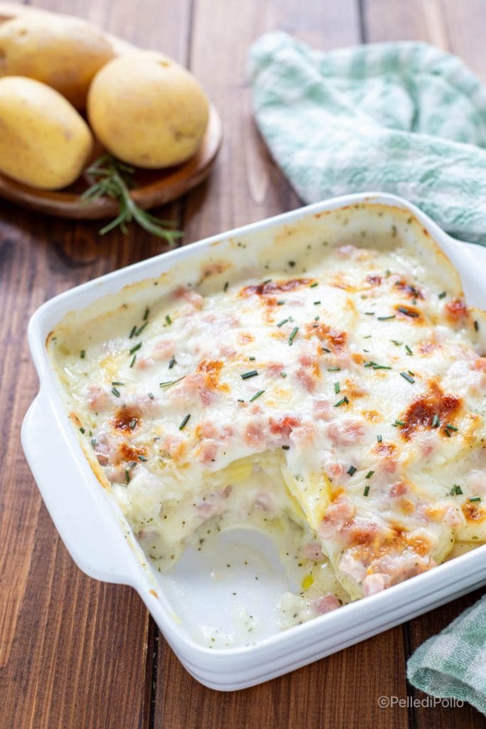 gratin de pommes de terre et jambon