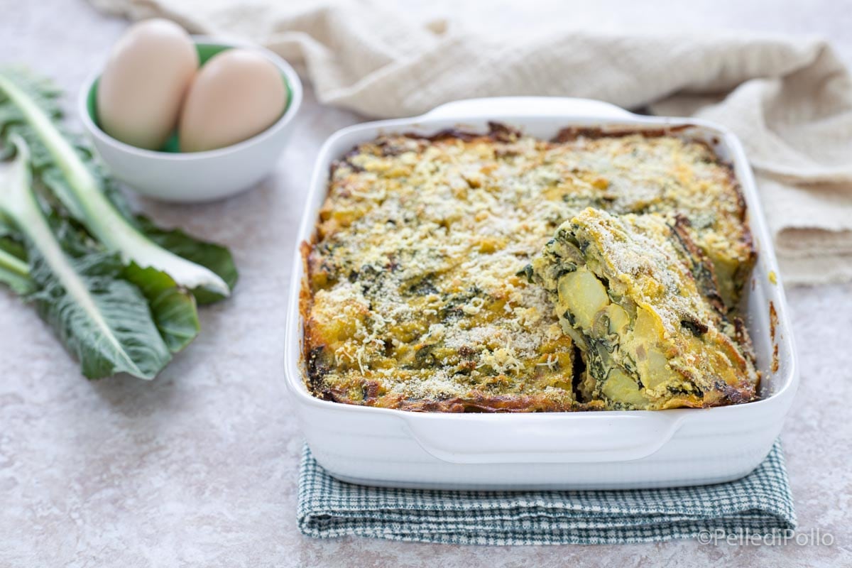 Gratin de pommes de terre et chicorée au four
