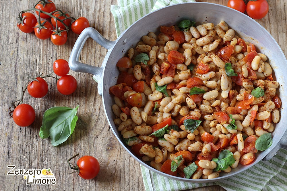 Haricots cannellini et tomates cerises