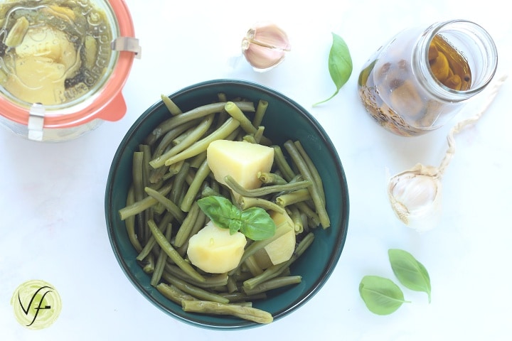 Haricots verts en cuisson sous vide