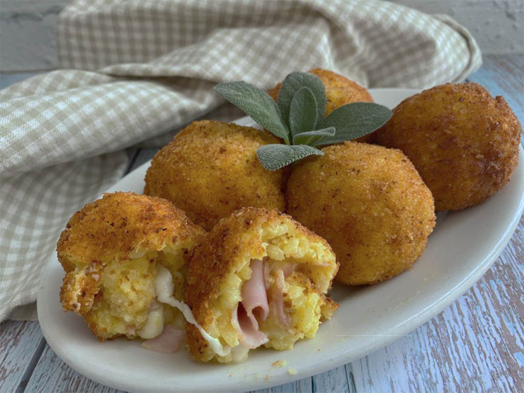 Arancini de riz en blanc