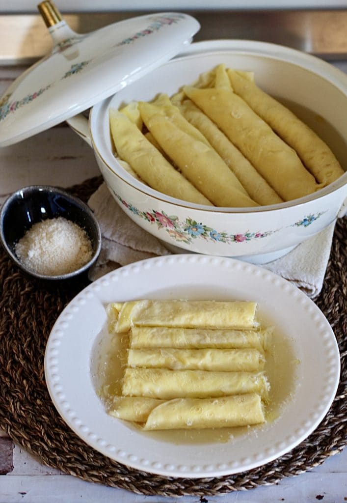 Crêpes en bouillon