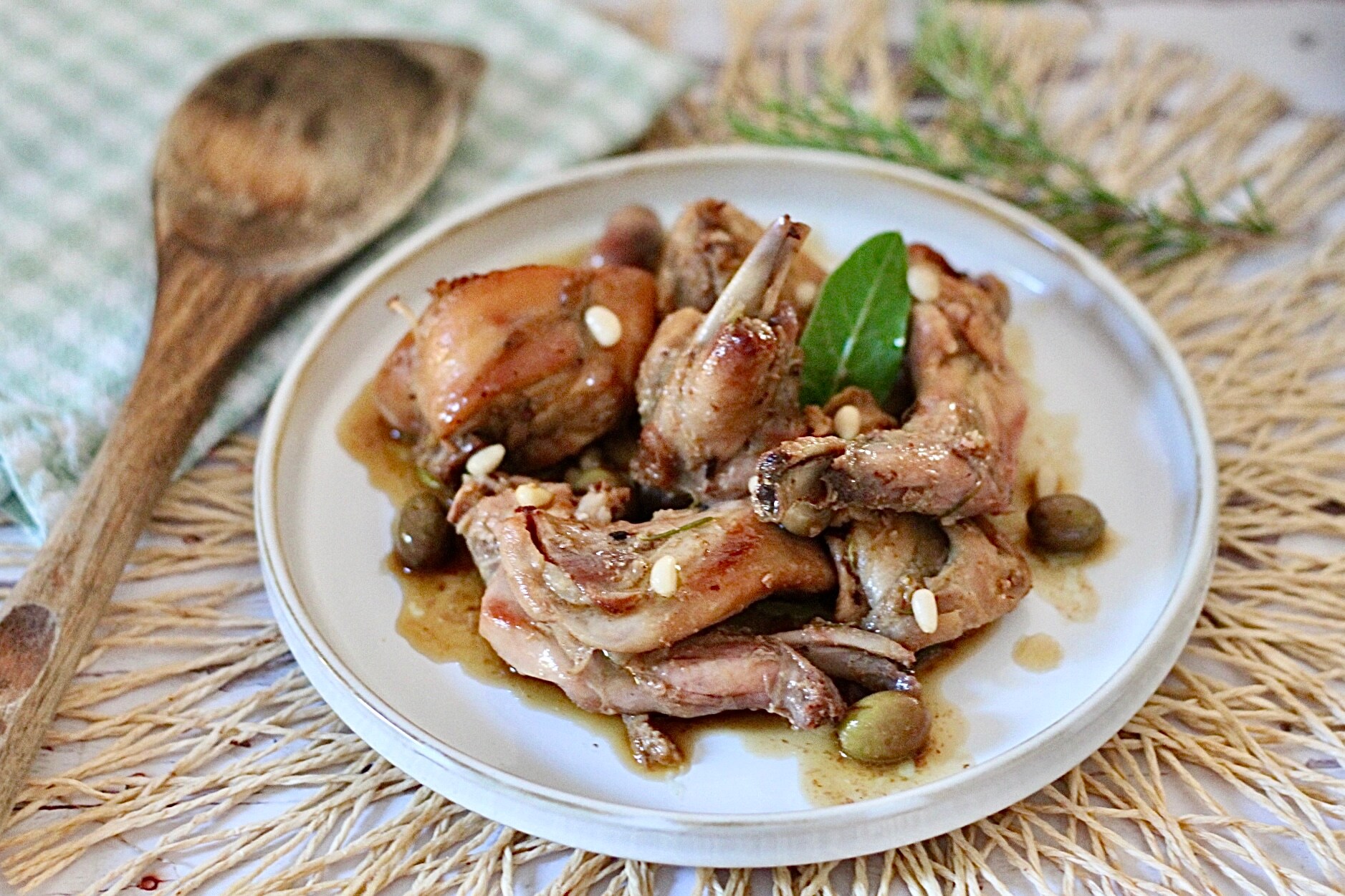 Lapin à la ligurienne