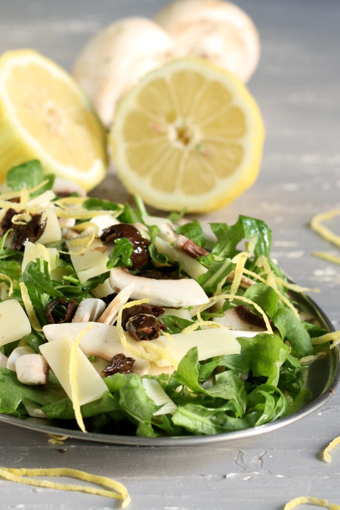 Salade de champignons de Paris crus